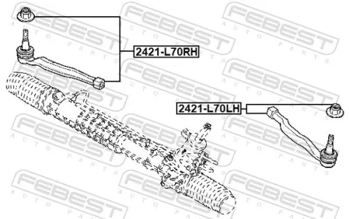 FEBEST Tie Rod End (2421-L70RH)