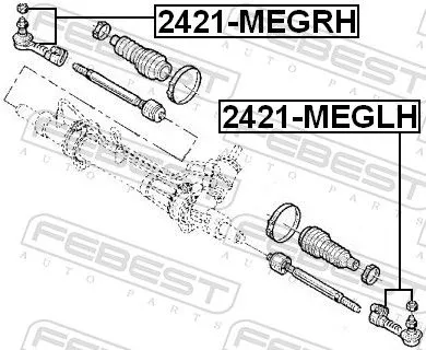 FEBEST Tie Rod End (2421-MEGLH)