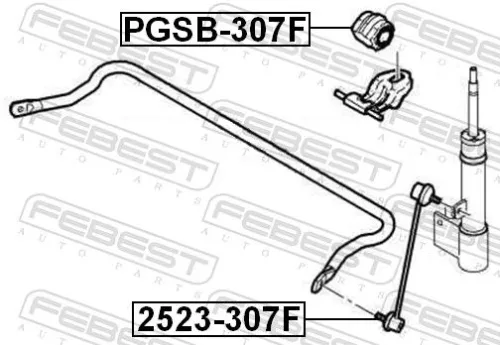 FEBEST Link/Coupling Rod, stabiliser bar (2523-307F)