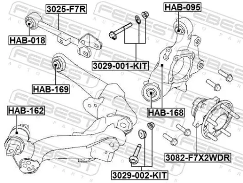 FEBEST Wheel Hub (3082-F7X2WDR)