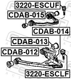FEBEST Ball Joint (3220-ESCLF)