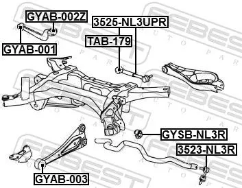 FEBEST Link/Coupling Rod, stabiliser bar (3523-NL3R)