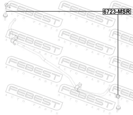 FEBEST Link/Coupling Rod, stabiliser bar (6723-MSR)