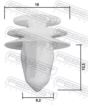 FEBEST Clip, trim/protection strip (88570-132)