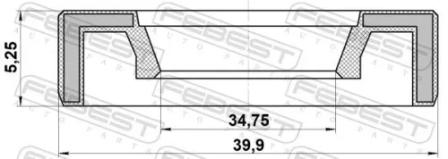 FEBEST Shaft Seal, drive shaft (95AAY-35400511X)
