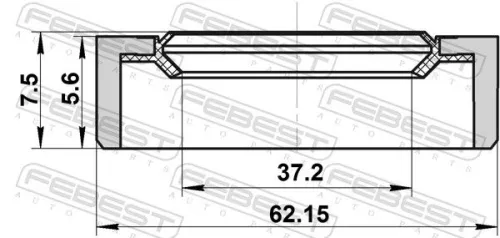 FEBEST Shaft Seal, drive shaft (95BDY-39620608X)