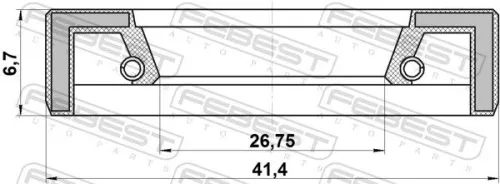 FEBEST Shaft Seal, steering gear (95FAY-28410707X)