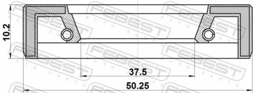 FEBEST Shaft Seal, drive shaft (95FAY-39501012X)