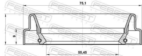 FEBEST Shaft Seal, drive shaft (95FDY-57750909C)