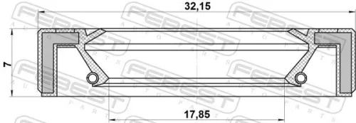 FEBEST Shaft Seal, steering gear (95GAY-20320707X)