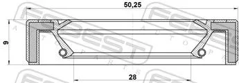 FEBEST Shaft Seal, drive shaft (95GAY-30500909L)