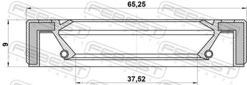 FEBEST Shaft Seal, drive shaft (95GAY-39650909R)