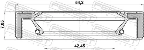FEBEST Seal Ring, wheel hub (95GAY-44540707X)