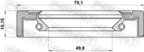 FEBEST Shaft Seal, wheel hub (95GCY-51701010X)