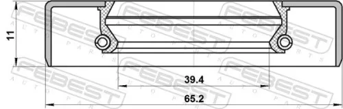 FEBEST Shaft Seal, drive shaft (95GDS-41651111X)