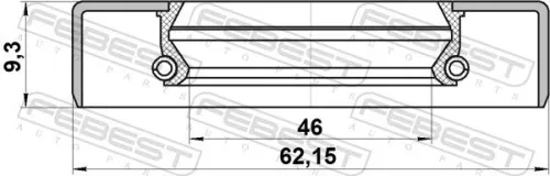 FEBEST Seal Ring, wheel hub (95GDY-48620909X)