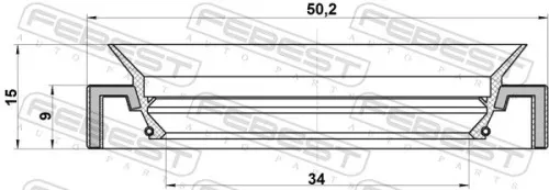 FEBEST Shaft Seal, drive shaft (95HAY-36500915R)