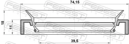 FEBEST Shaft Seal, drive shaft (95HAY-41741118C)