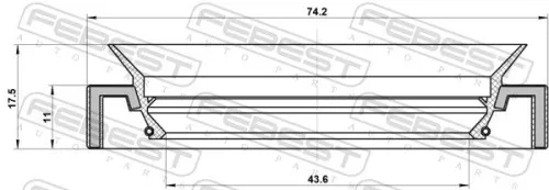 FEBEST Shaft Seal, differential (95HAY-45741118R)