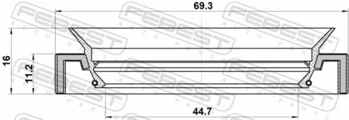 FEBEST Shaft Seal, drive shaft (95HAY-46691119C)