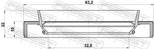 FEBEST Shaft Seal, drive shaft (95HBS-34631022L)