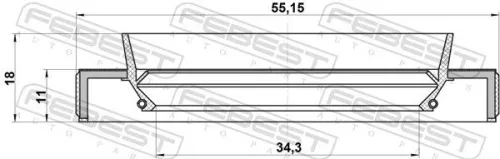 FEBEST Shaft Seal, drive shaft (95HBY-36551118X)