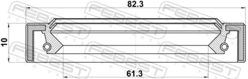 FEBEST Shaft Seal, drive shaft (95IAS-63821010R)