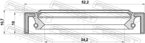 FEBEST Shaft Seal, drive shaft (95IAY-36521011X)