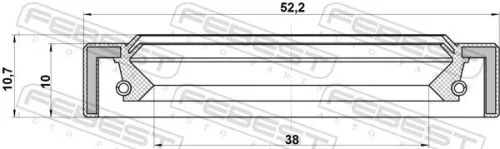 FEBEST Shaft Seal, drive shaft (95IAY-40521011X)