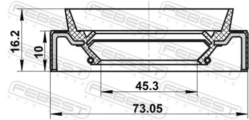FEBEST Shaft Seal, differential (95JBS-47731016R)