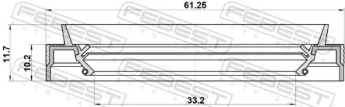FEBEST Shaft Seal, drive shaft (95JES-35611012C)