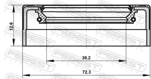 FEBEST Shaft Seal, wheel hub (95NDS-41721314C)