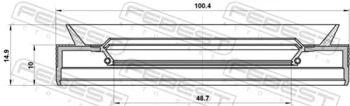 FEBEST Shaft Seal, differential (95PES-501001015C)