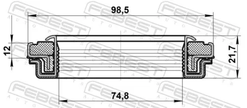 FEBEST Shaft Seal, differential (95RCW-76981222X)