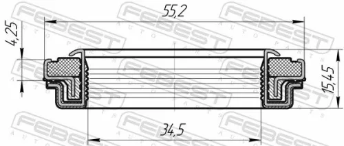 FEBEST Shaft Seal, drive shaft (95RFW-35550416X)