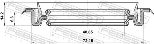 FEBEST Shaft Seal, drive shaft (95TCS-50720714X)