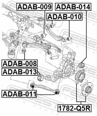 FEBEST Mounting, control/trailing arm (ADAB-013)