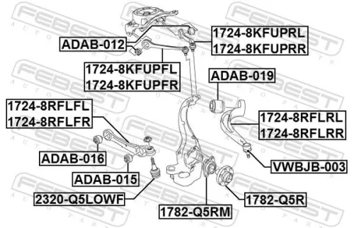 FEBEST Mounting, control/trailing arm (ADAB-019)