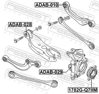 FEBEST Mounting, control/trailing arm (ADAB-029)