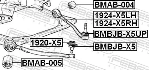 FEBEST Mounting, control/trailing arm (BMAB-005)