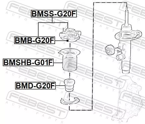 FEBEST Rubber Buffer, suspension (BMD-G20F)