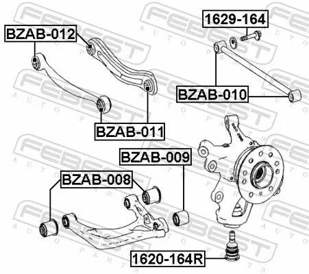 FEBEST Mounting, control/trailing arm (BZAB-012)