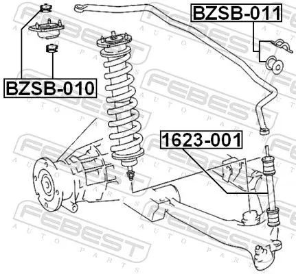 FEBEST Mounting, stabiliser bar (BZSB-011)