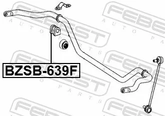FEBEST Mounting, stabiliser bar (BZSB-639F)