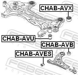 FEBEST Bushing, axle beam (CHAB-AVU)