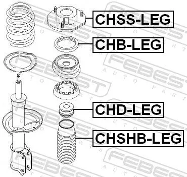 FEBEST Rubber Buffer, suspension (CHD-LEG)