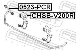 FEBEST Mounting, stabiliser bar (CHSB-V200R)
