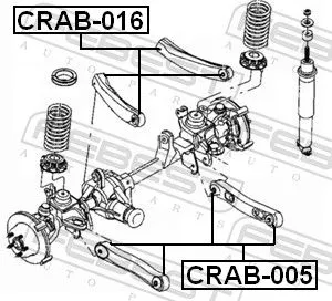 FEBEST Mounting, control/trailing arm (CRAB-005)
