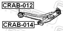 FEBEST Mounting, control/trailing arm (CRAB-014)