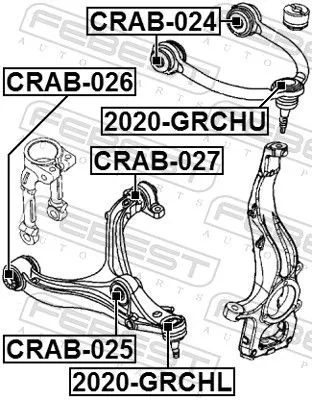 FEBEST Mounting, control/trailing arm (CRAB-026)
